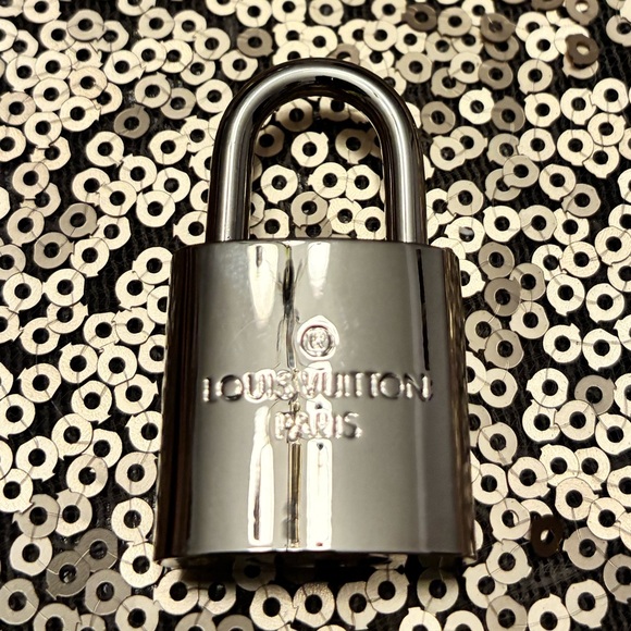 Louis Vuitton Silver Tone No. 315 Padlock NEW Purse Charm - Picture 2 of 3